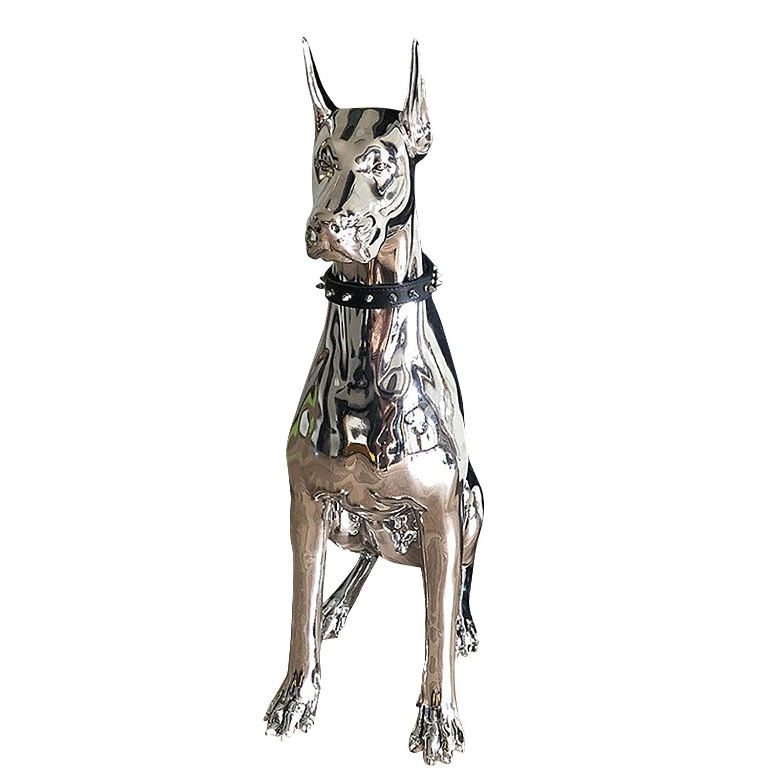 Home Decor Sculpture Doberman Dog Small Size Art Animal Statues Figurine Room Home Decoration Accessories Living Room Decoration
